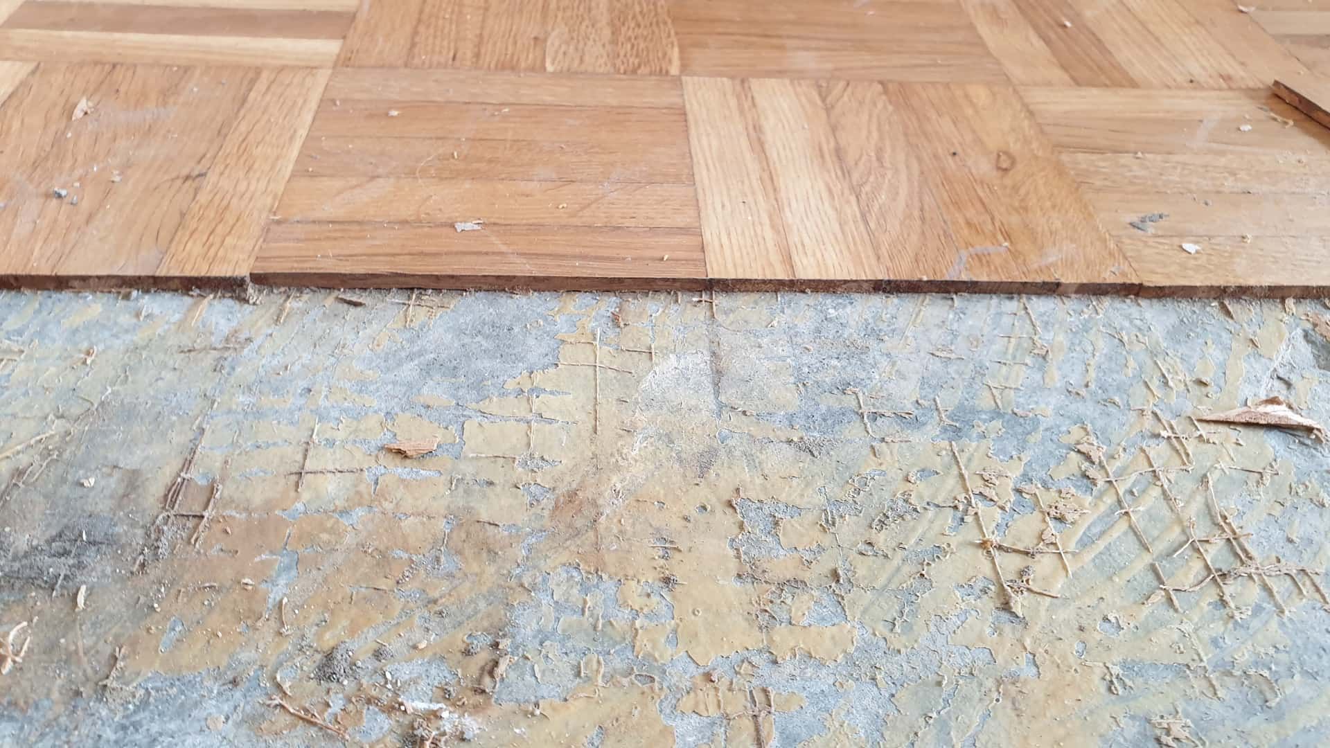 parquet damero de madera maciza encolado al subsuelo